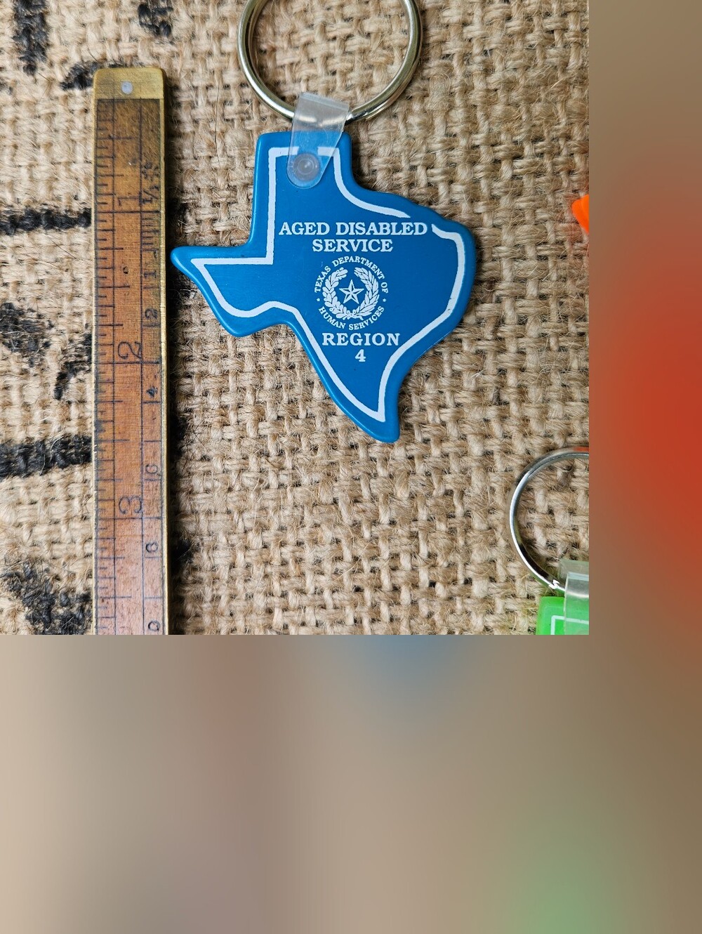 Vintage Texas Advertising Key Ring Keychain Lot 4 Rubbery Plastic Key Chains - Picture 7 of 9